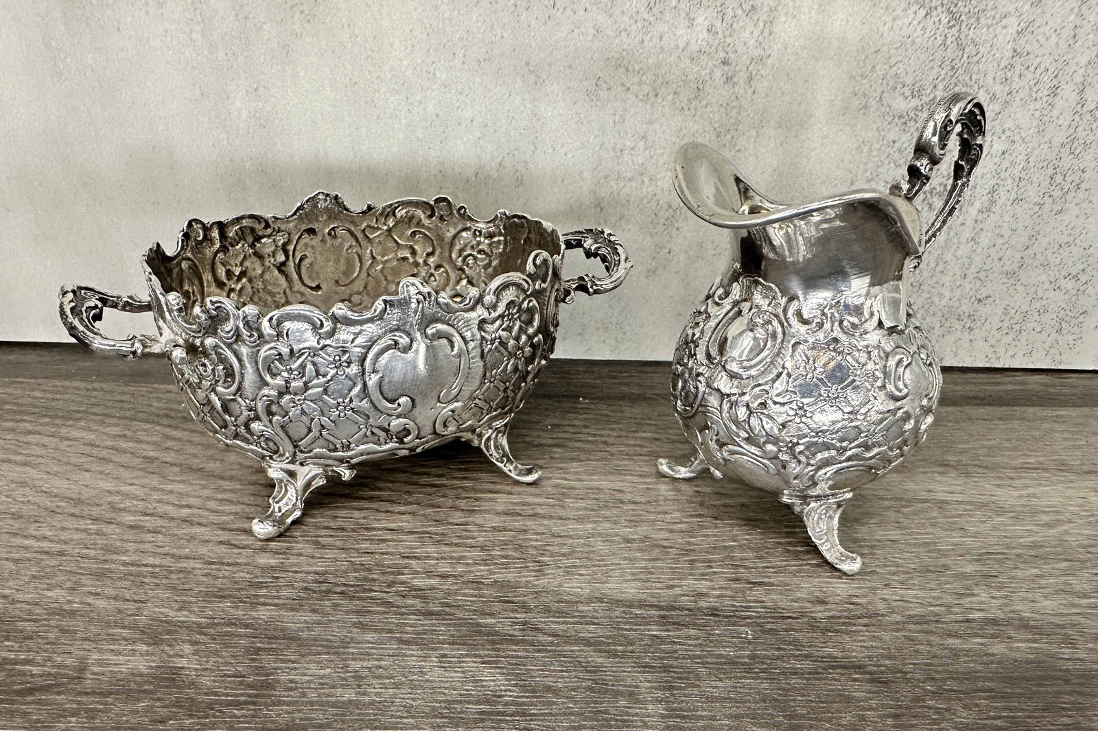 Sterling Sugar & Creamer Set (1 of 10)