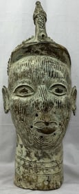 Benin Bronze, Ife Portrait Bust, 22"