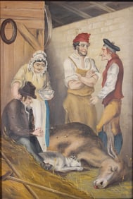 Antinque Scottish Genre Painting
