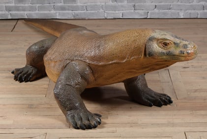 Life-Size Komodo Dragon, Garden Whimsy, Resin
