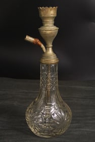 Vintage Cut Crystal Hookah, Huqqa