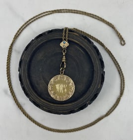 Gold Plate Locket on Gaurd Chain