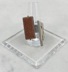 Modernist Sunstone Ring