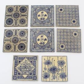 Set of 8 Minton Hollins & Co. Tiles