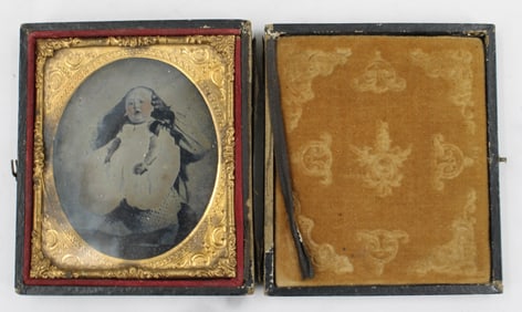 Ambrotype Baby and Nanny Photo