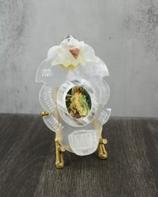 Carved Quartz Holy Water Font
