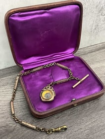 Victorian Compass and Pocket Watch Chain