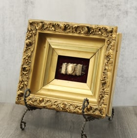 Gilt Frame with Hair Work Locket