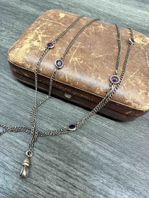 J. Lynne Guard Chain with Amethyst