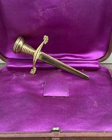Antique Sword Brooch with Locket