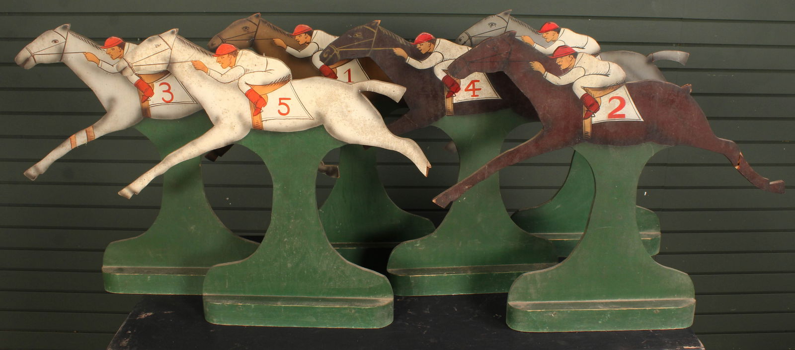 Group of Vintage Painted Carnival Race Horses (1 of 16)
