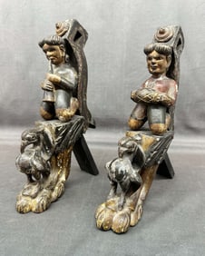 Carved Wood Architectural Salvage, Caryatid