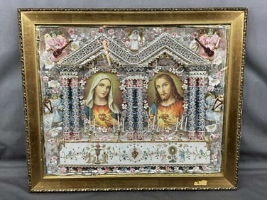 Religious Shadowbox, Decoupage Assemblage