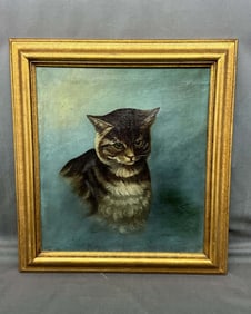 Cat Portrait, Oil On Canvas