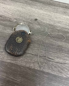 Monocle, Lorgnette In Case, White Gold