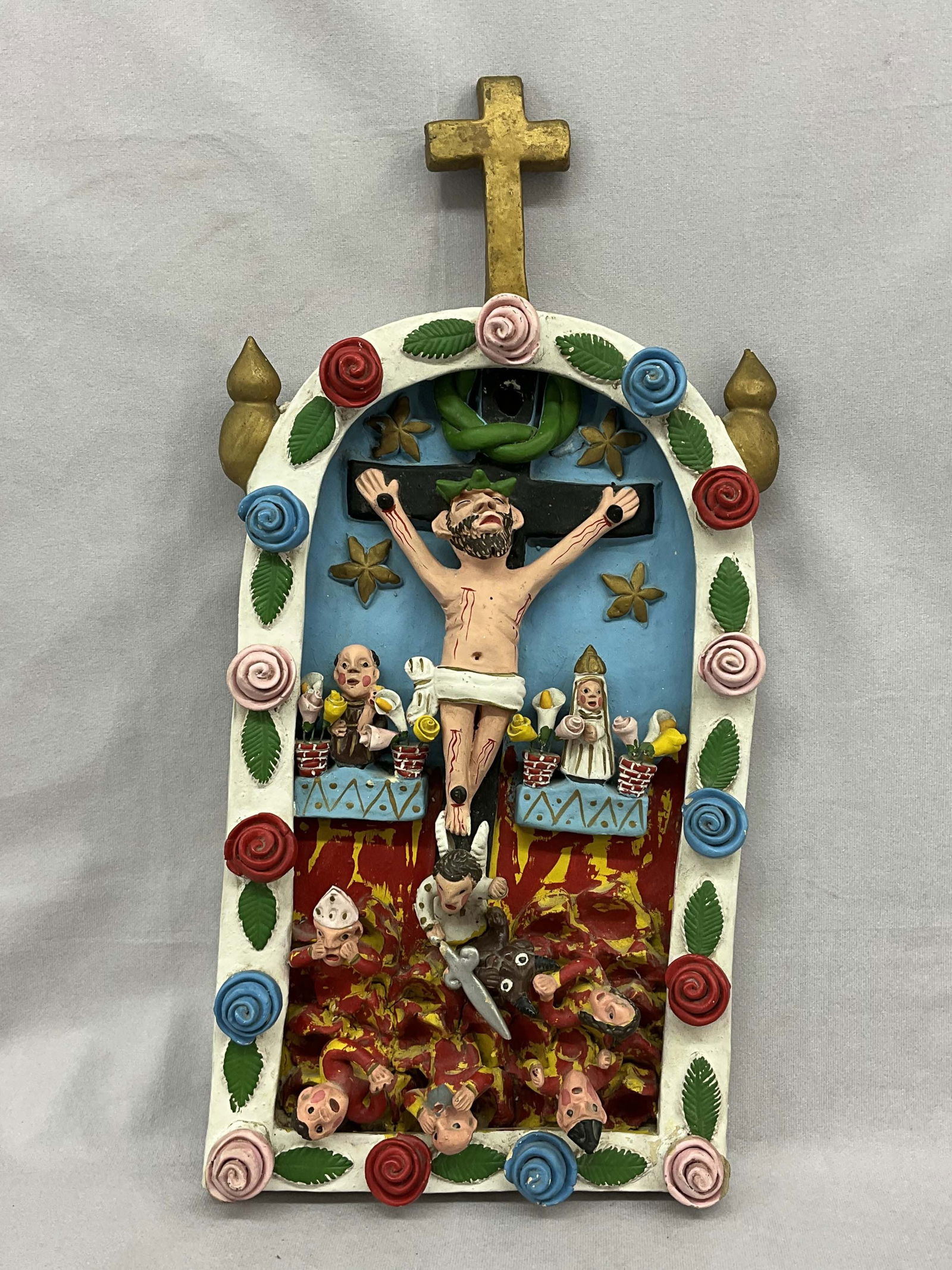 Mexican Folk Art Retablo, Pits Of Hell (1 of 11)