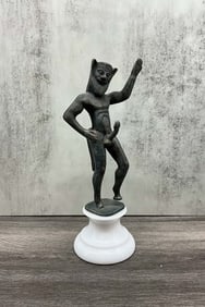 Erotic Satyr On Granite Plinth