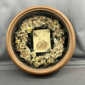 Victorian Wax Mourning Wreath