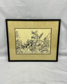 Viking Pen & Ink Original Artwork, MCM