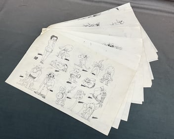 Jack Rudy Line Work Sheets, Tattoo Art