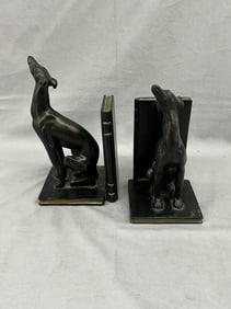 Greyhound Bookends, Black & Gold