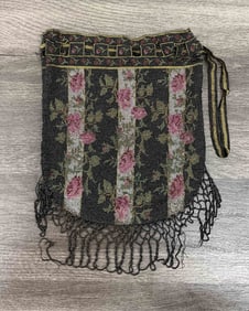 Beaded Victorian Floral Handbag