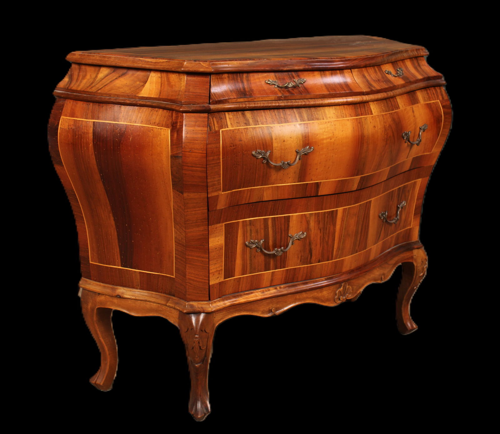 Bombe Commode, Inlaid Design (1 of 6)