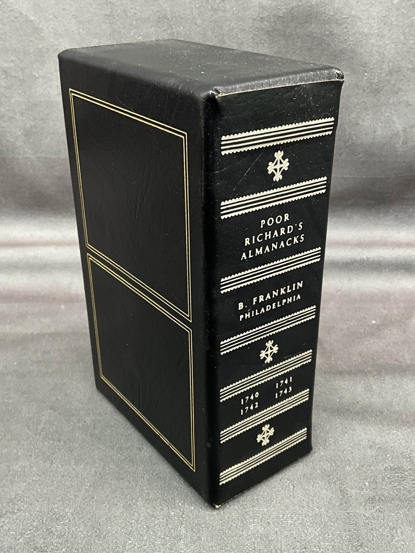 Poor Richards Almanac, Library Of Congress: Poor Richard's Almanack from the Library of Congress Series. 1740-1743. Four books wrapped in vellum and in a sleeve. Like new condition. Size: 6.5"T x 4"W x 2.25"D