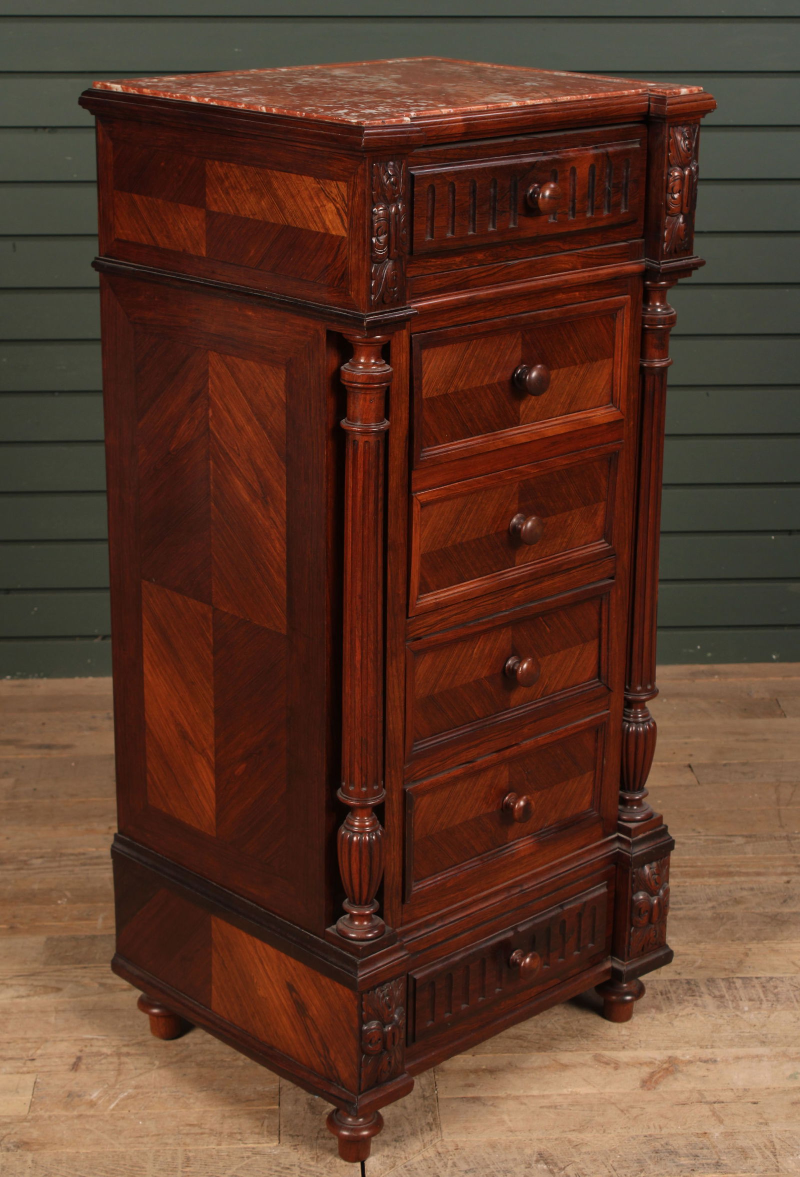 Large Humidor With Columns, Marble Lined (1 of 10)