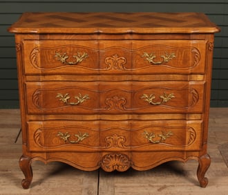 Louis XV Style 3 Drawer Chest, Dresser