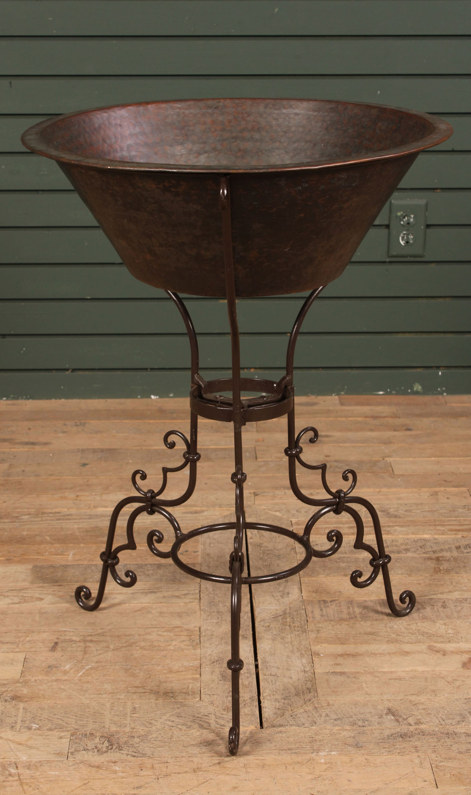 Wrought Iron & Copper Plant Stand (1 of 4)