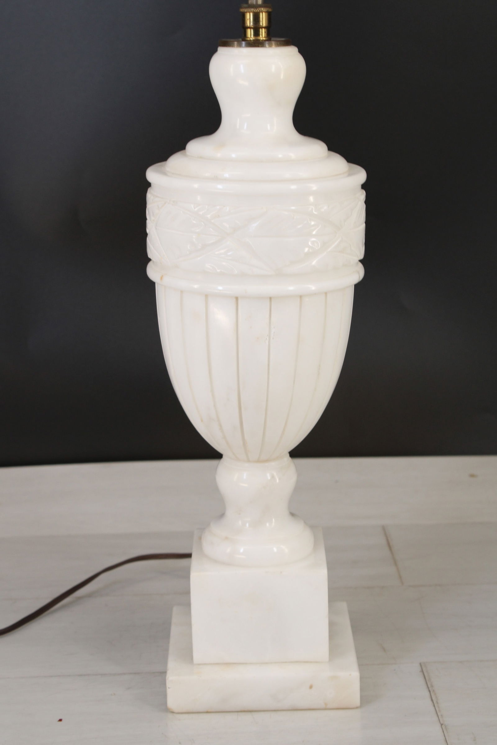 White Marble Lamp, Urn Form (1 of 6)