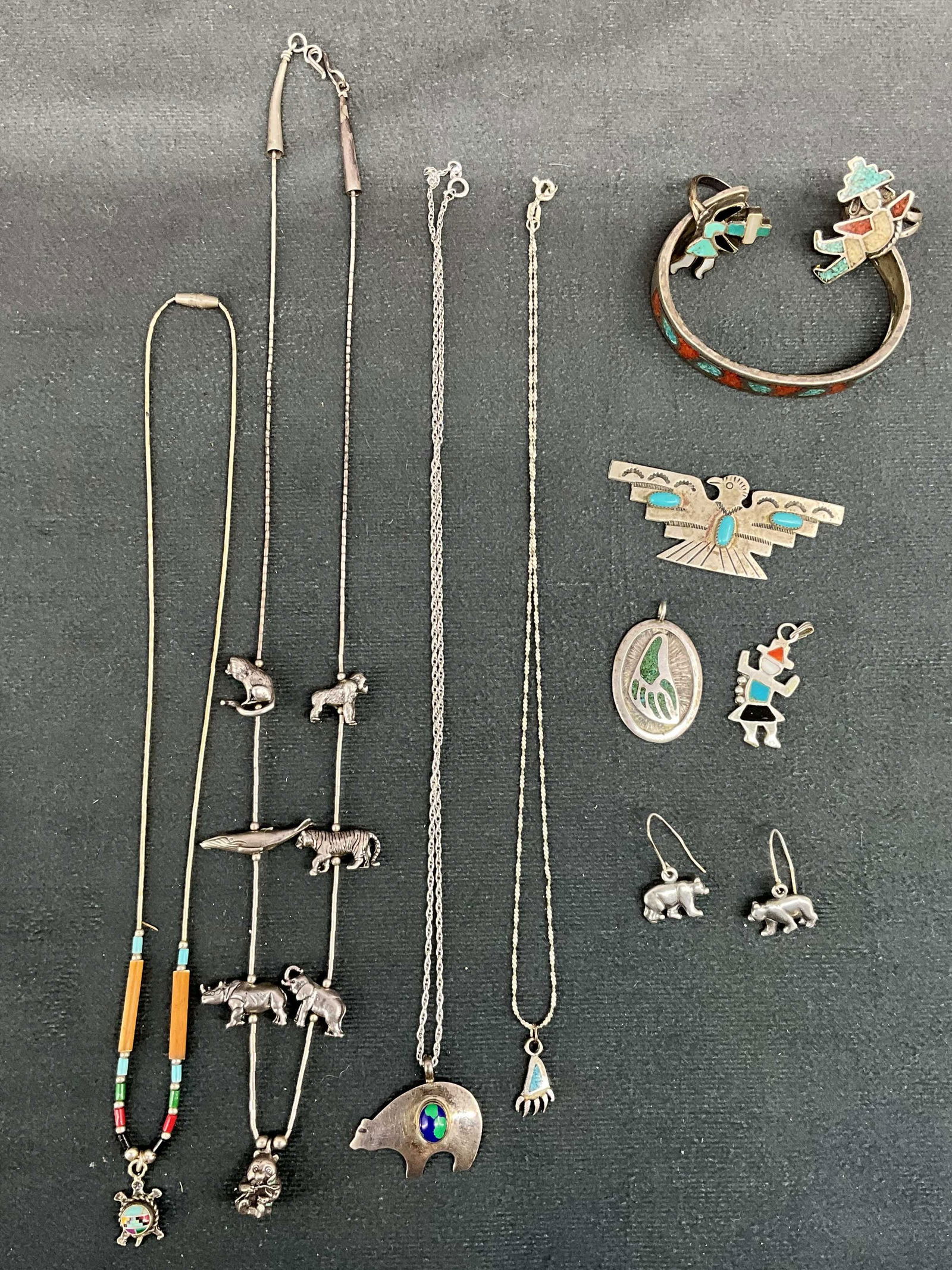 Animal & Southwest Themed Silver Jewelry Group (1 of 7)