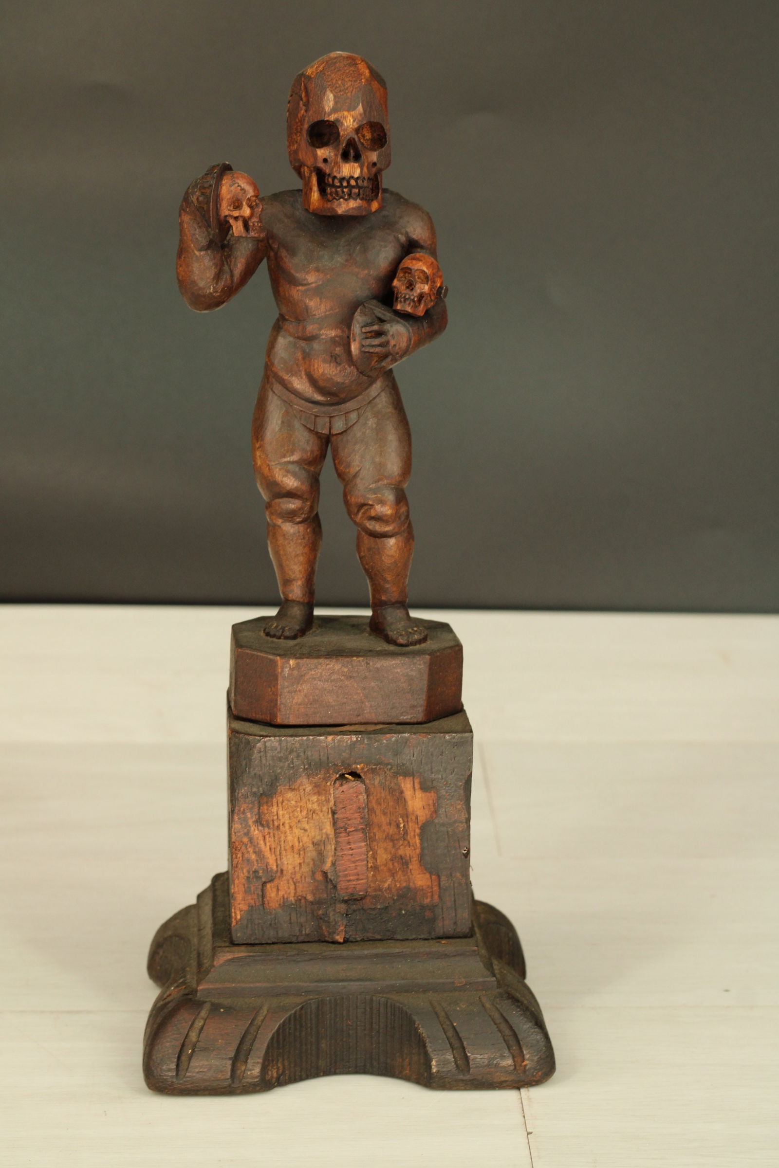 Demon With Skull Cymbals, Cabinet Statue (1 of 8)