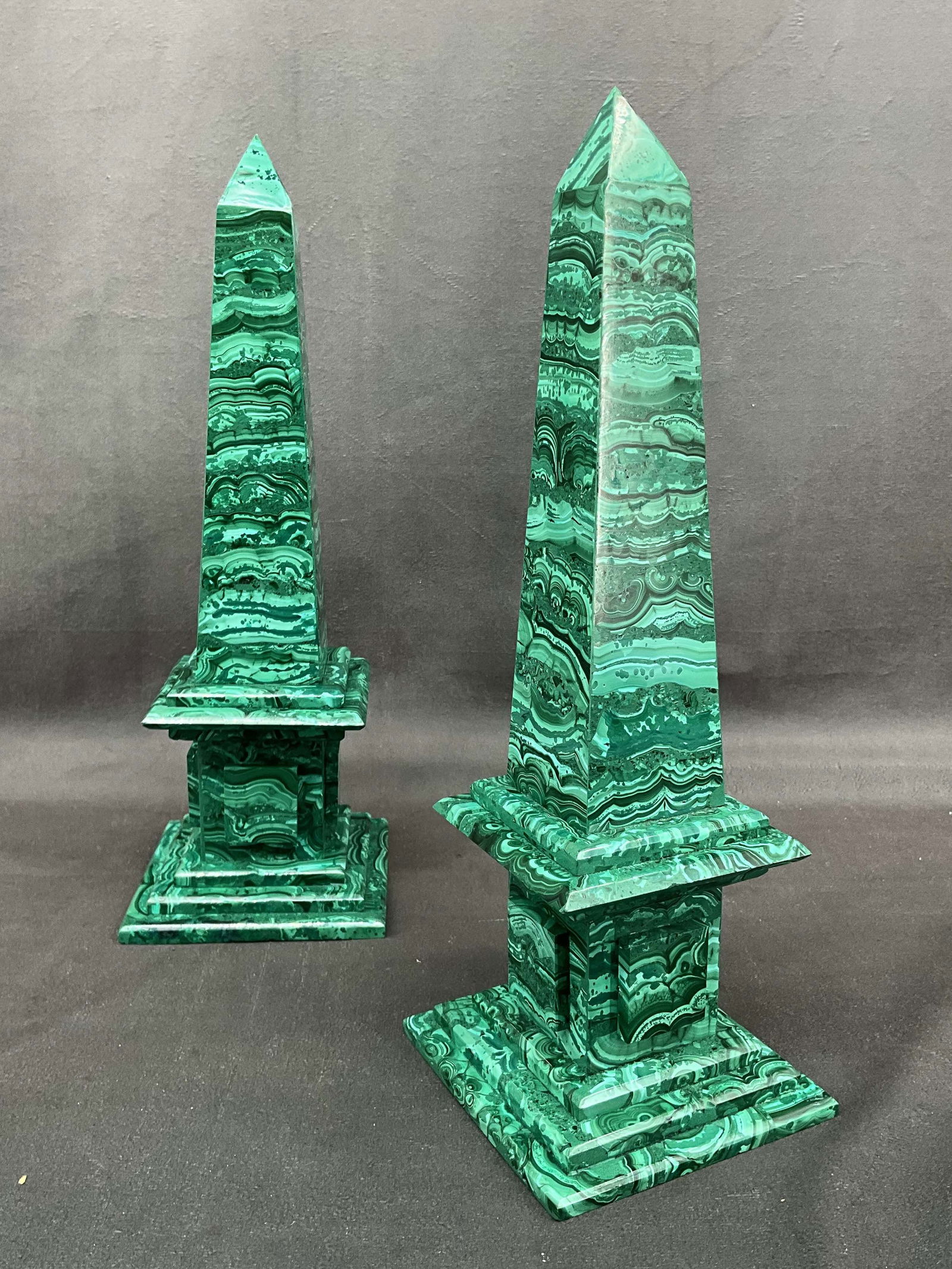 Malachite Obelisk Pair (1 of 8)