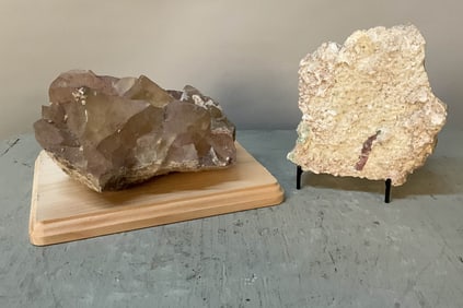 Elmwood Fluorite & Tourmaline In Matrix