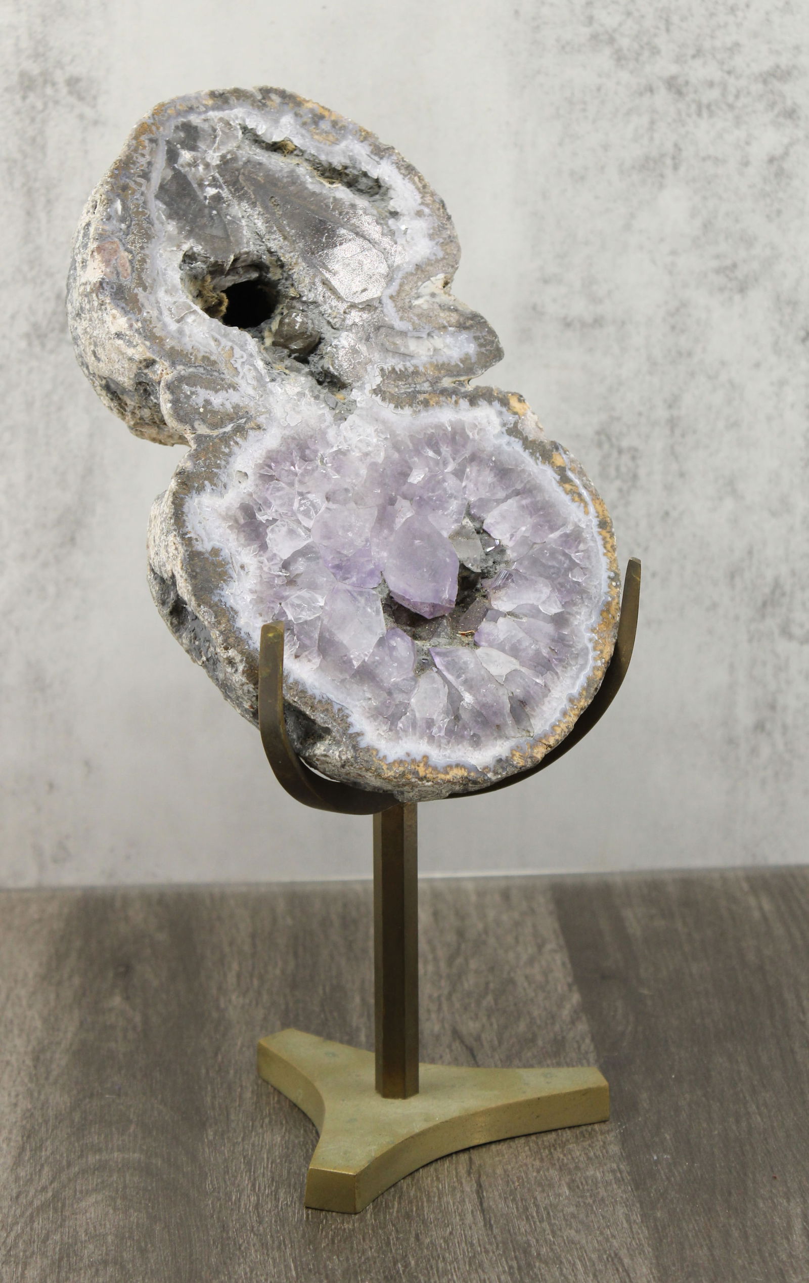 Double Amethyst Geode on Stand (1 of 5)