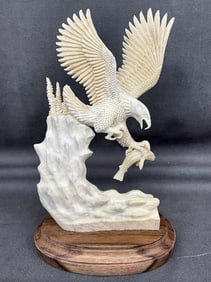 Eagle With Fish Bone Carving