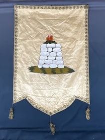 Oddfellows Banner With Funeral Pyre
