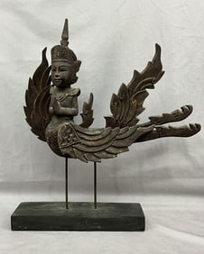 Garuda On Stand, Carved Wood, Tibet