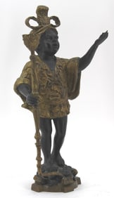 Figural Bronze Blackamoor Candlestick