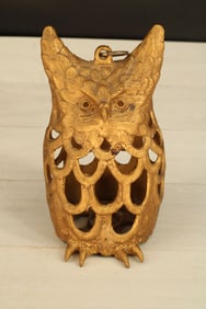 Cast Iron Owl Lantern
