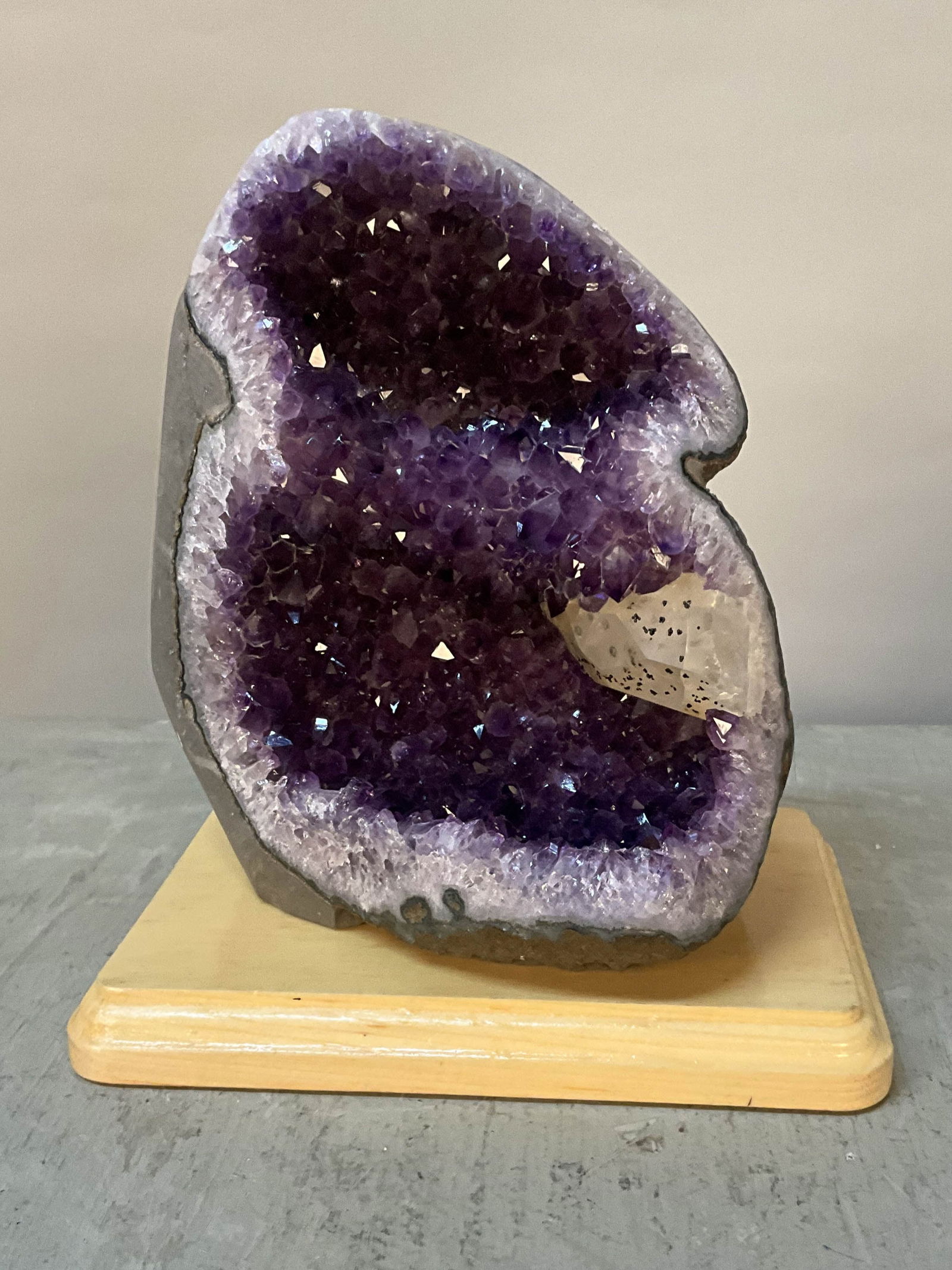Amethyst Egg With Calcite Inclusion (1 of 9)