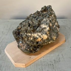 Green Tourmaline In Matrix With Marcasite