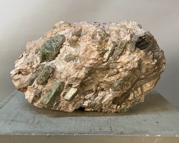 Massive Apatite On Calcite