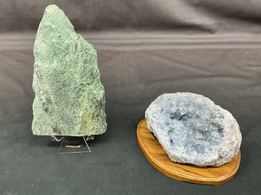 Celestite Geode And Fuchsite