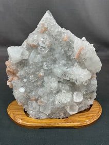 Apophyllite With Stillbite On Stand
