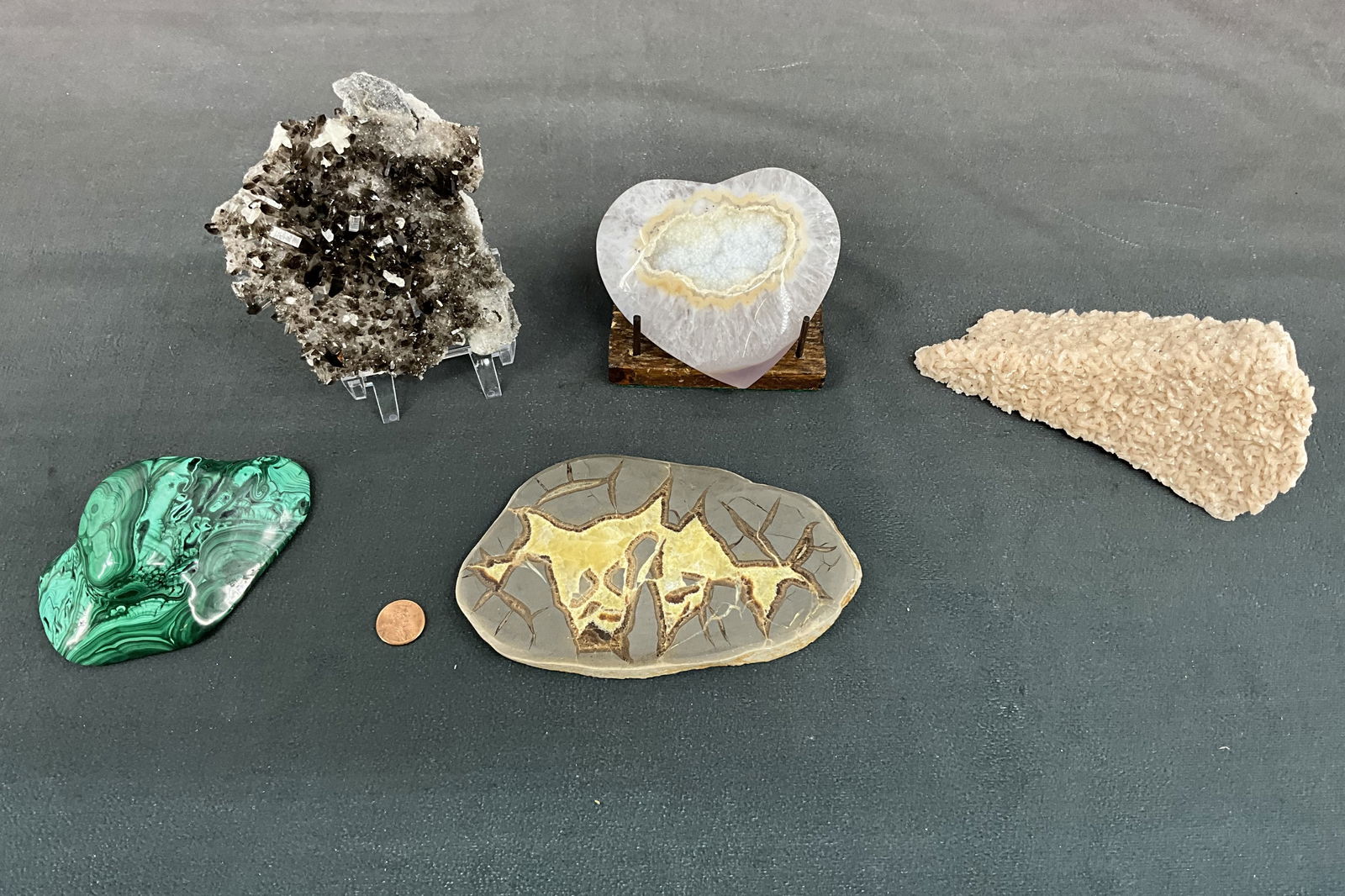 Malachite, Smokey Quartz, dolomite (1 of 13)