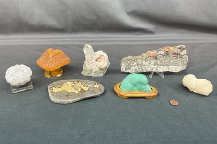Mushroom Agate, Velvet Malachite, dolomite