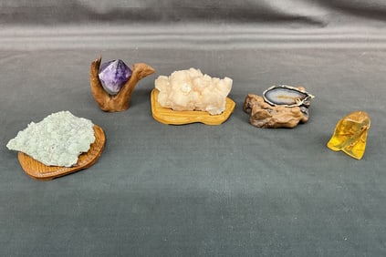 Amethyst, Agate, Amber
